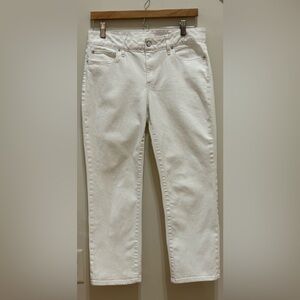 EUC Lilly Pulitzer resort white cropped jeans, size 8, 24 inch inseam